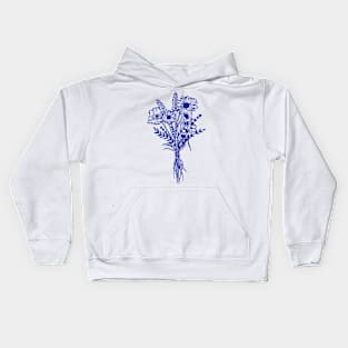 Fleurs bleues Kids Hoodie